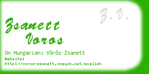 zsanett voros business card