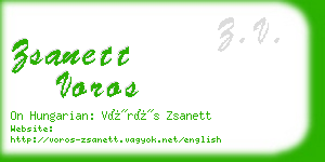 zsanett voros business card